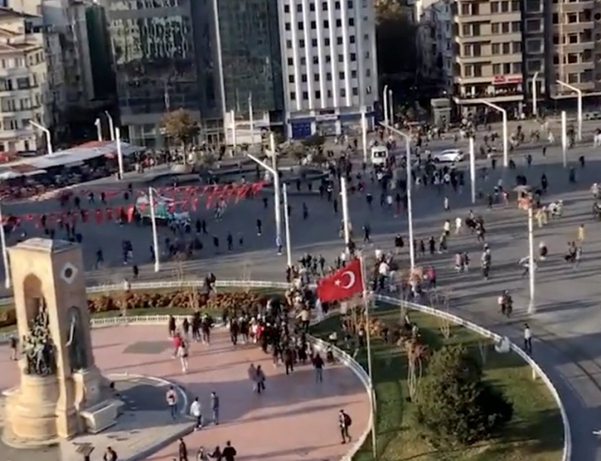 Taksim deki patlamanın ardından vatandaşların kaçış anları #2