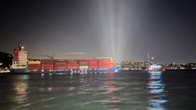 Boğaz’da konteyner gemisi arıza yaptı: Gemi trafiği askıya alındı