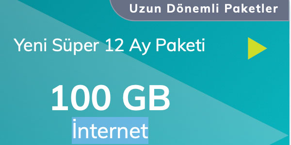 Türk Telekom 12 aylık 100gb 600₺ faturasız yeni süper paket