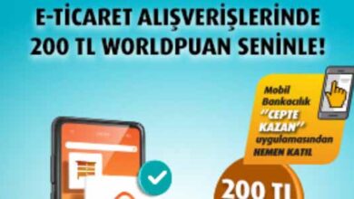 Vakıfbank world kart internet kampanyası 200₺ hediye Nisan 2023