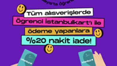 İstanbul kart öğrenci kampanyası %20 iade 19-21 Mayıs 2023