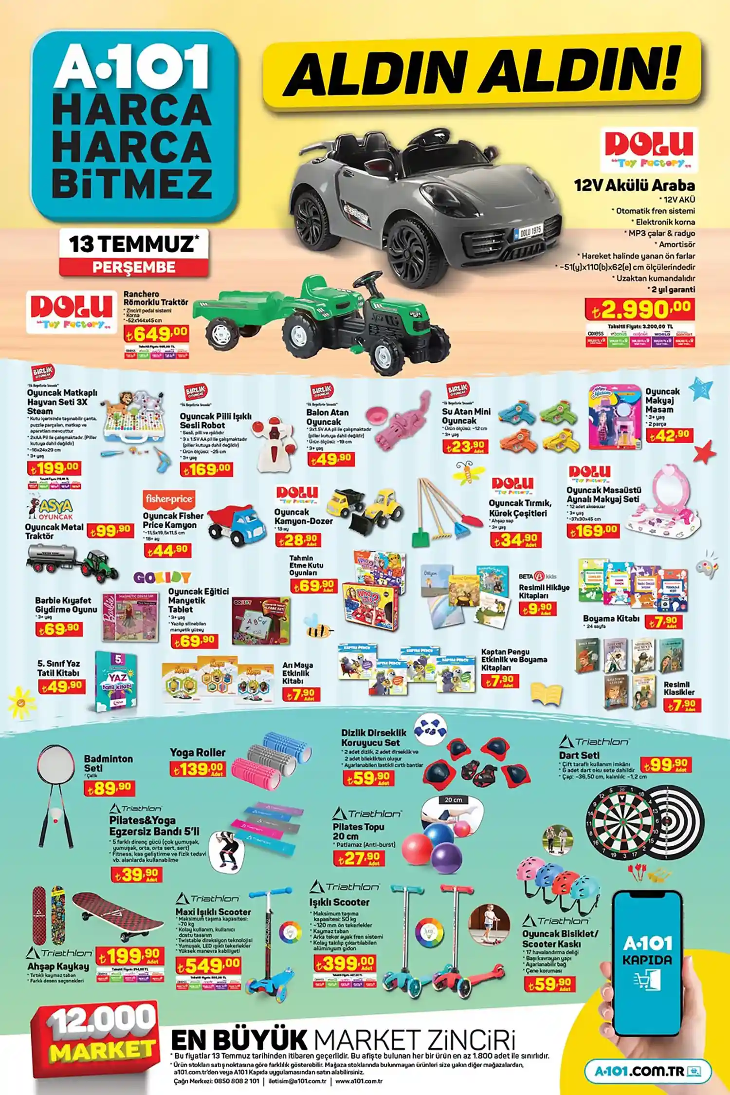 A101 oyuncak fiyatları 2023