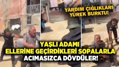 Yaşlı adamı ellerine geçirdikleri sopalarla acımasızca dövdüler!