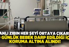 Kanlı zıbın her şeyi ortaya çıkardı.. 30 günlük bebek darp edildiği için koruma altına alındı!