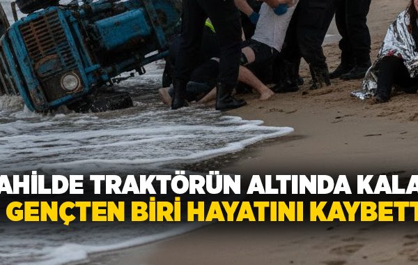 Sahilde traktörün altında kalan 2 gençten biri hayatını kaybetti!